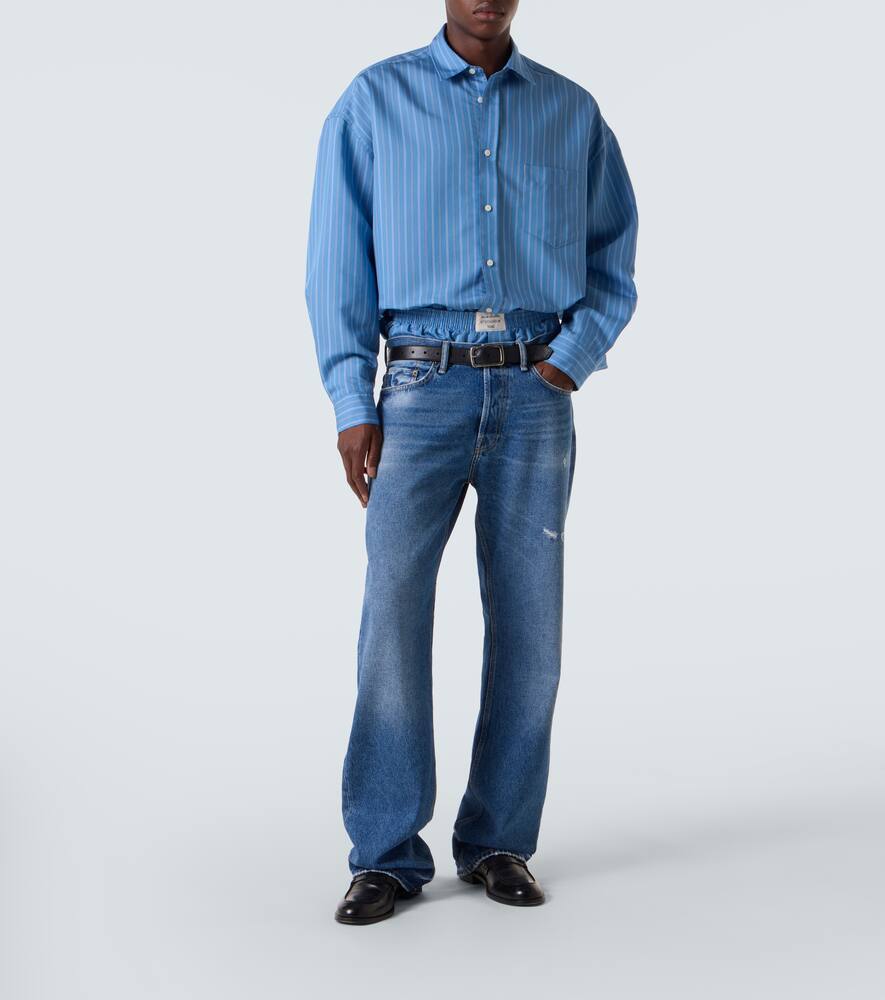 Acne Studios Distressed Straight-leg Jeans In Blue