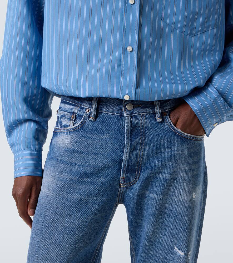 Acne Studios Distressed Straight-leg Jeans In Blue
