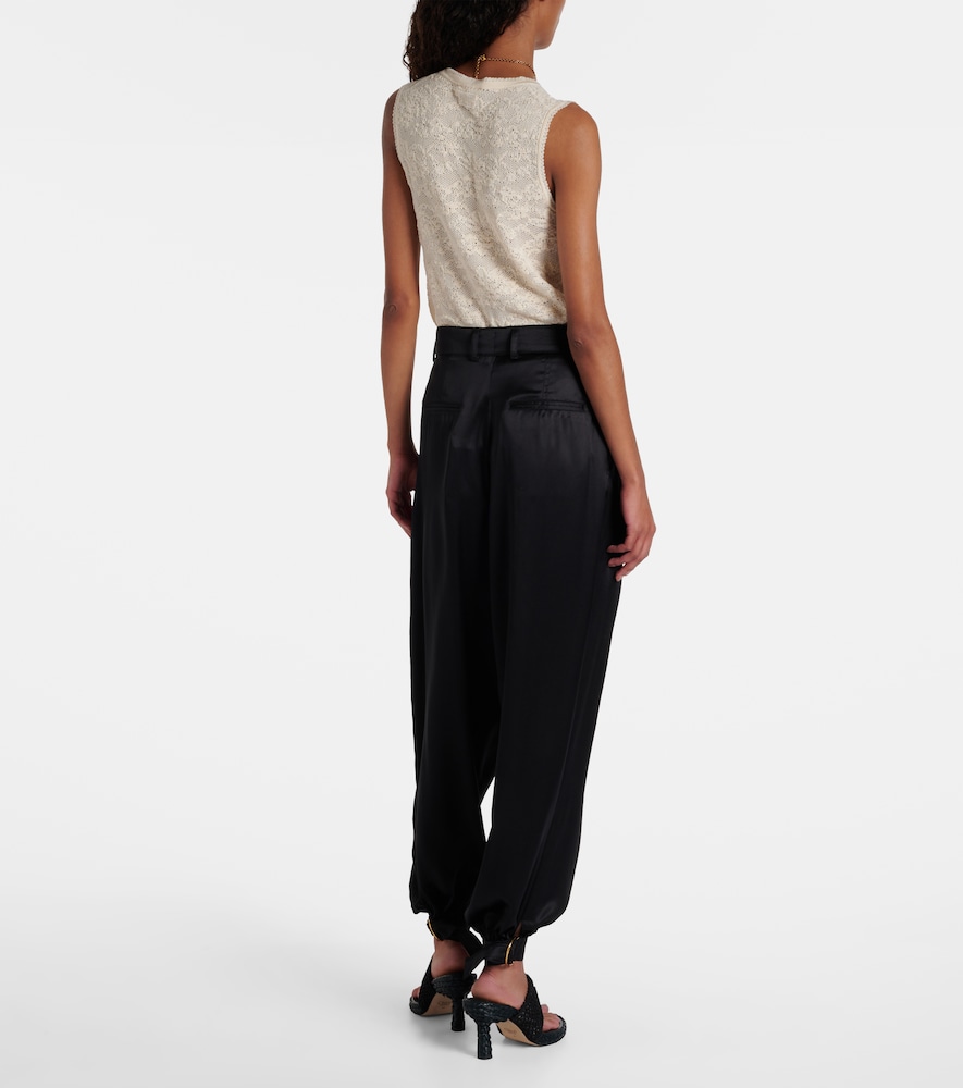  Chloe Chloé High-rise-cargohose Aus Seidensatin 