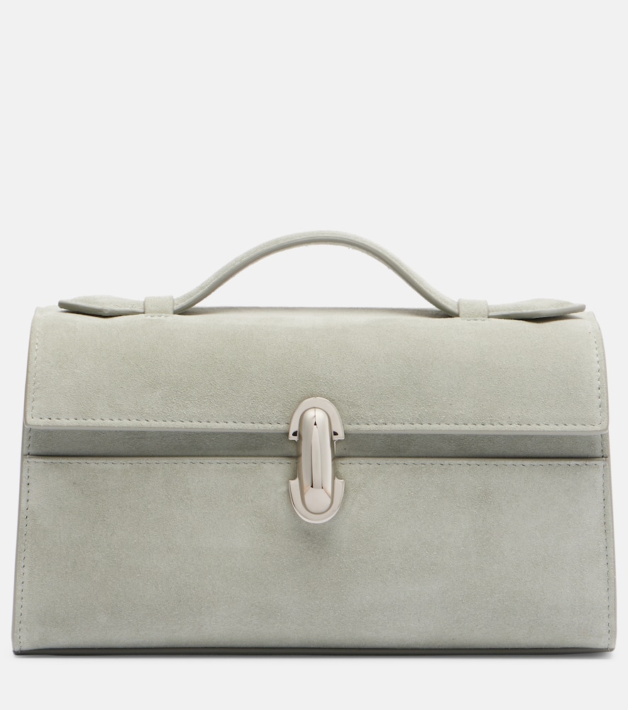 Savette Symmetry suede tote bag