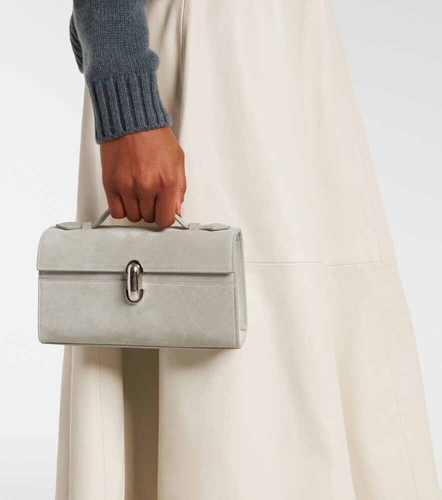 Savette Symmetry suede tote bag