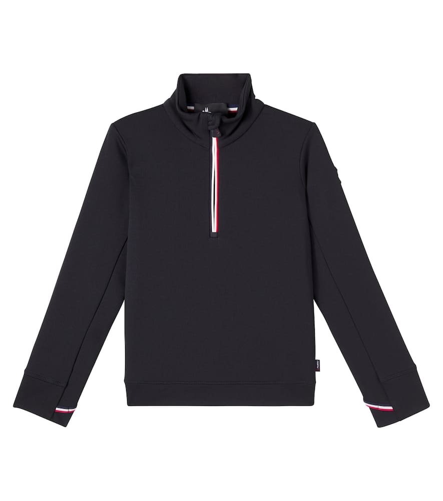 Moncler Zip-up Ski Top In Black