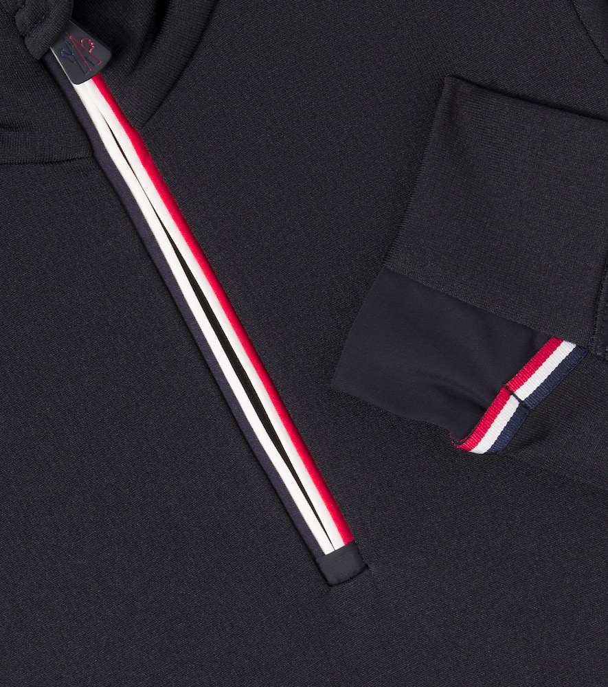 Moncler Zip-up Ski Top In Black
