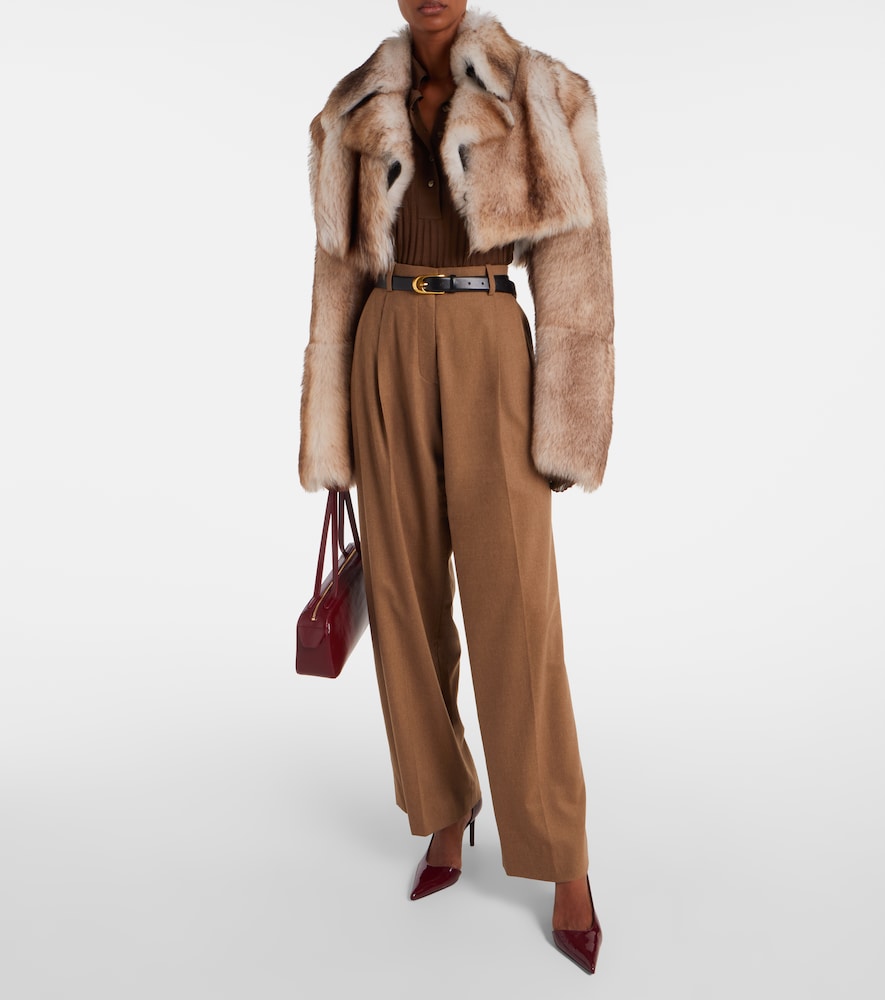  Khaite Khaite Cropped-jacke Stallone Aus Shearling 