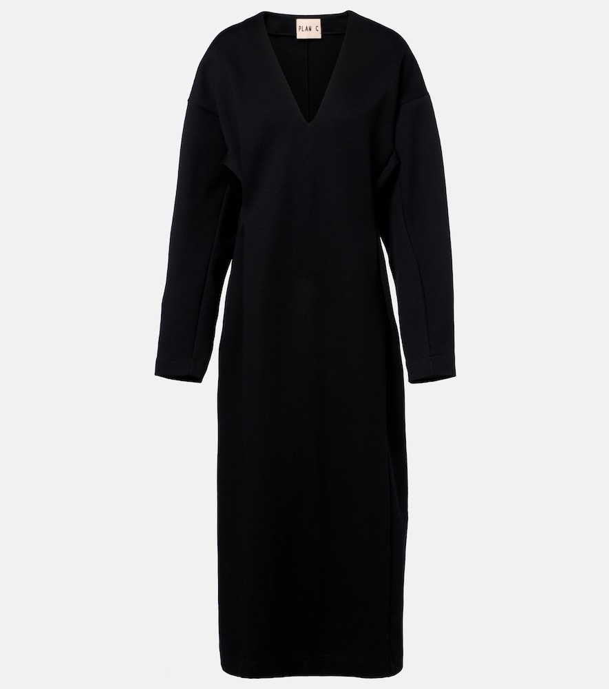 Plan C Cotton-blend midi dress