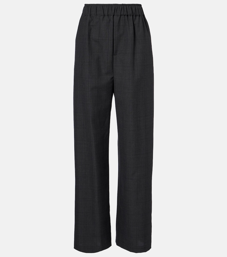 The Frankie Shop Baxter plaid wide-leg pants