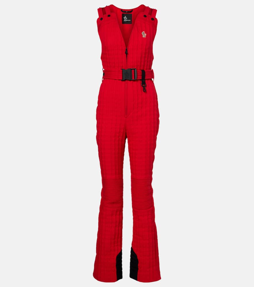Moncler Down Ski Suit In Red