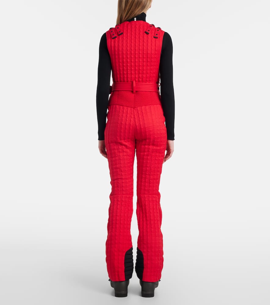 Moncler Down Ski Suit In Red