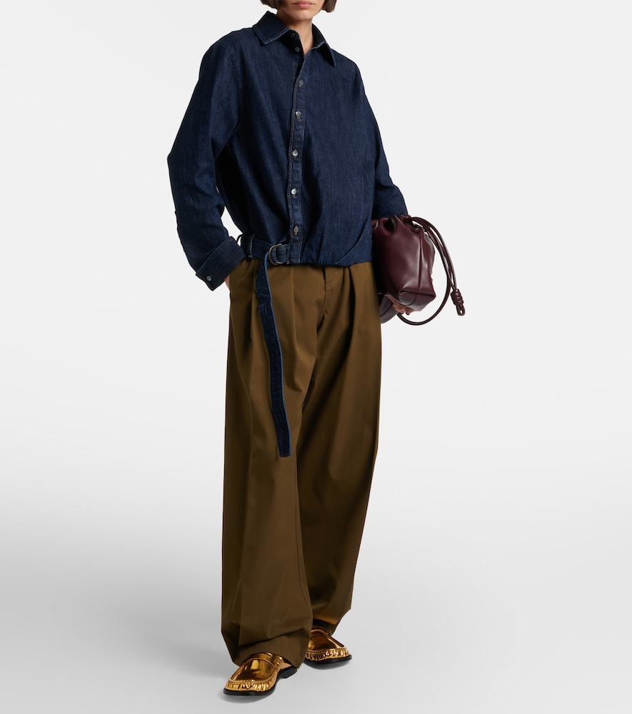 Loewe Gathered denim shirt