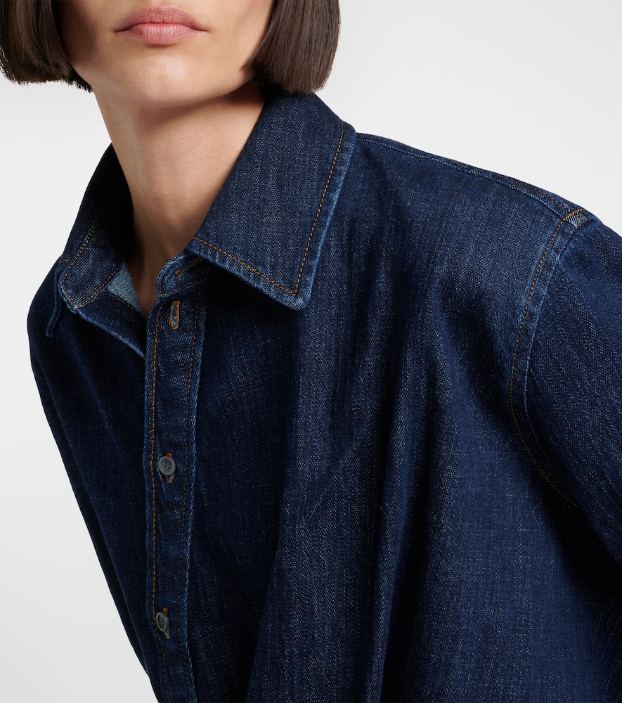  Loewe Loewe Gathered Denim Shirt 