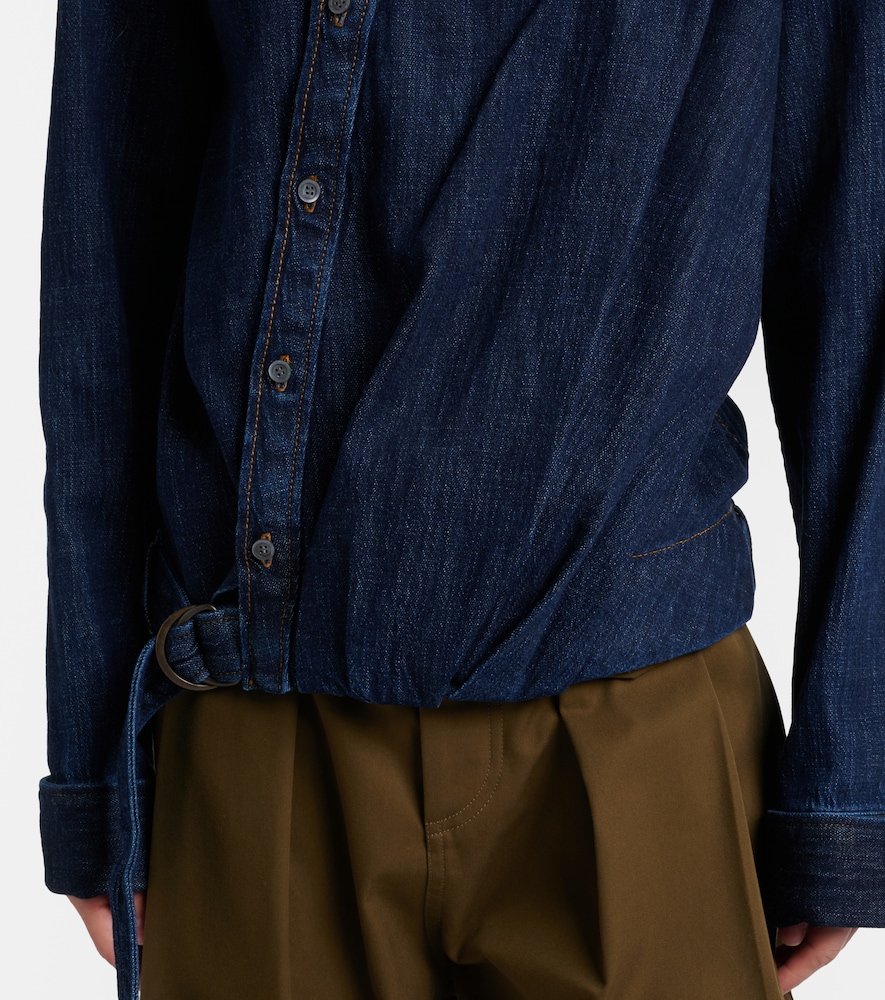  Loewe Loewe Gathered Denim Shirt 
