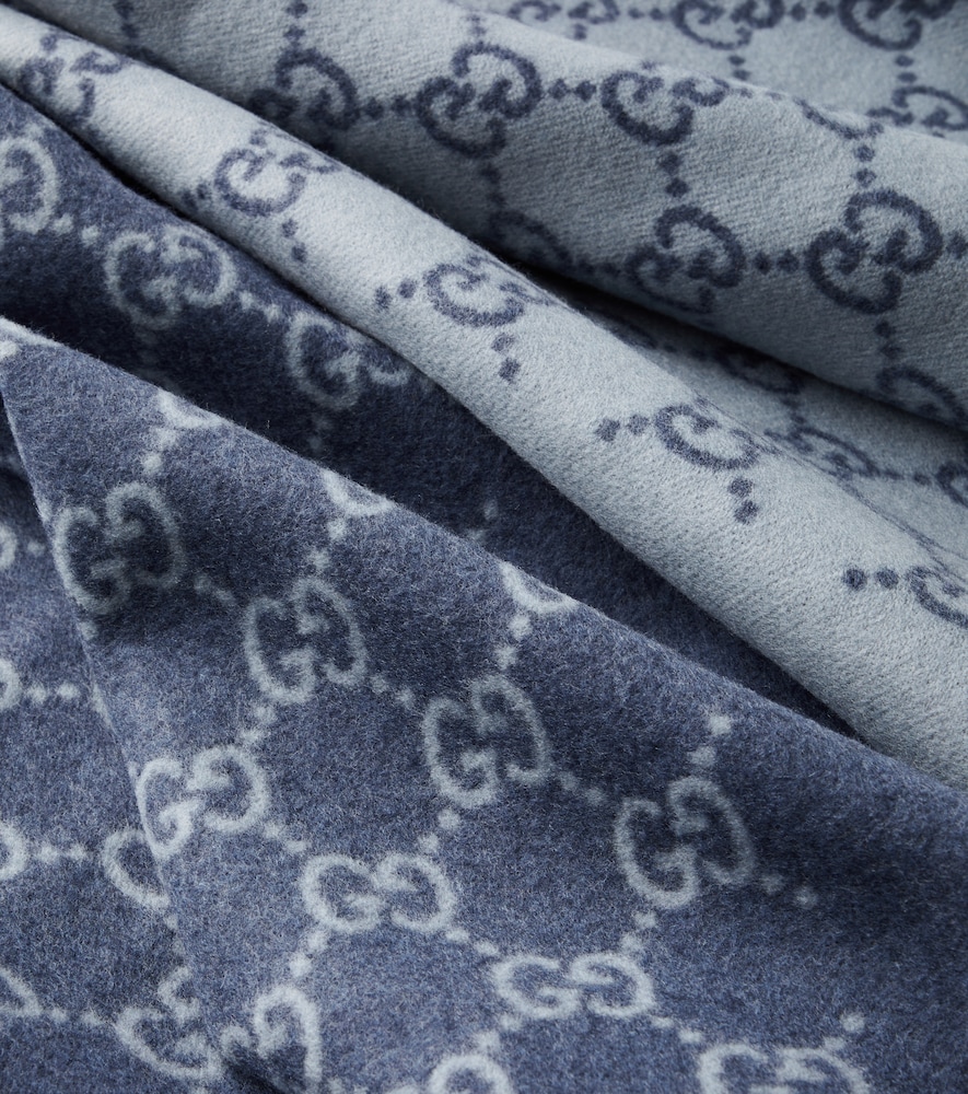  Gucci Gucci Gg Wool And Cashmere Blanket 