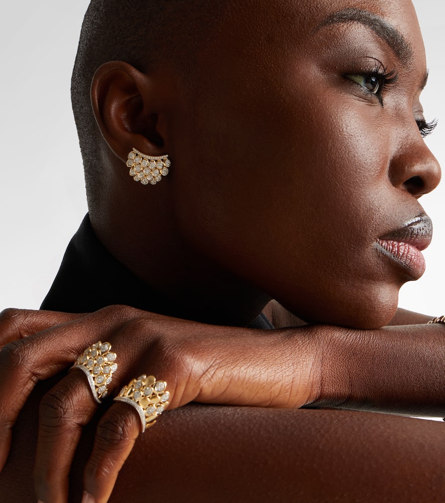 Rainbow K Blossom 14kt Gold Single Earring With Diamonds In Gold