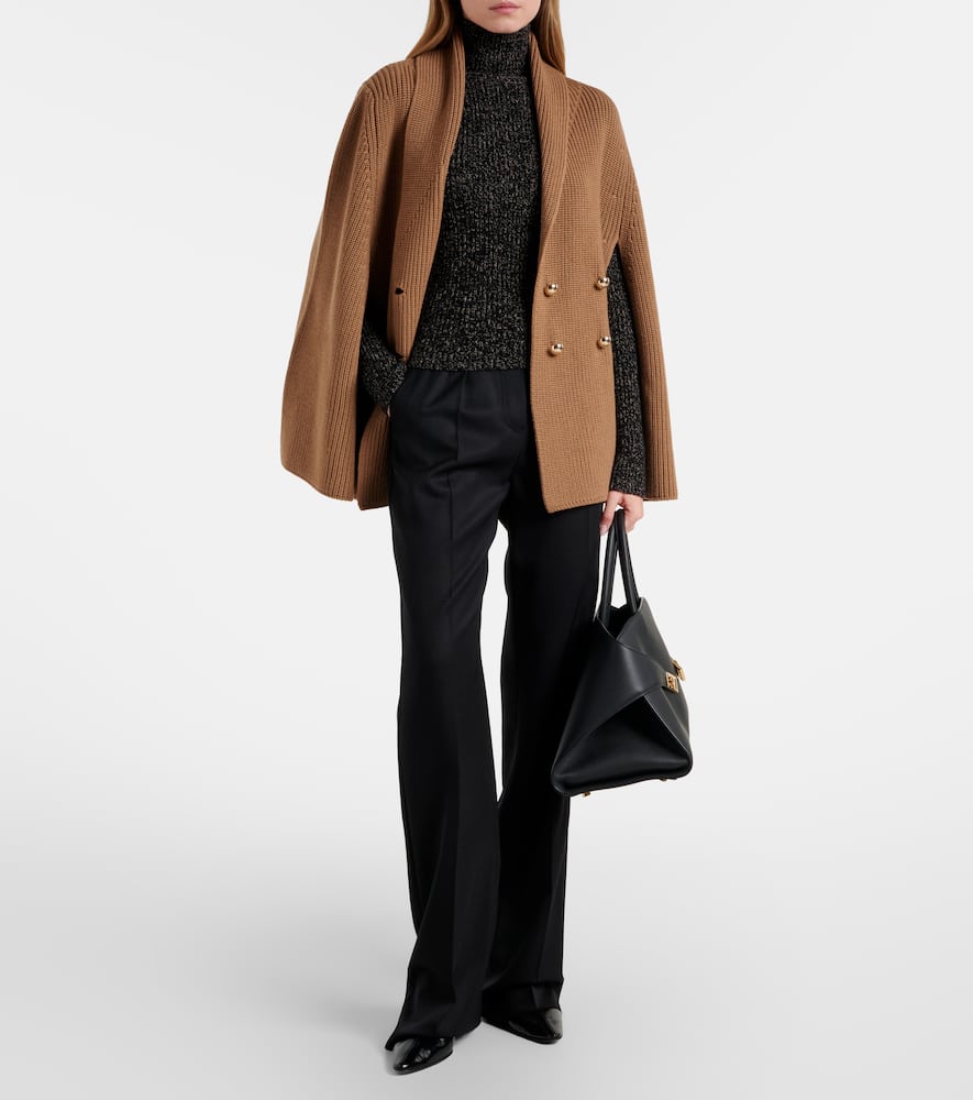 Max Mara Agenzia double-breasted virgin wool cape