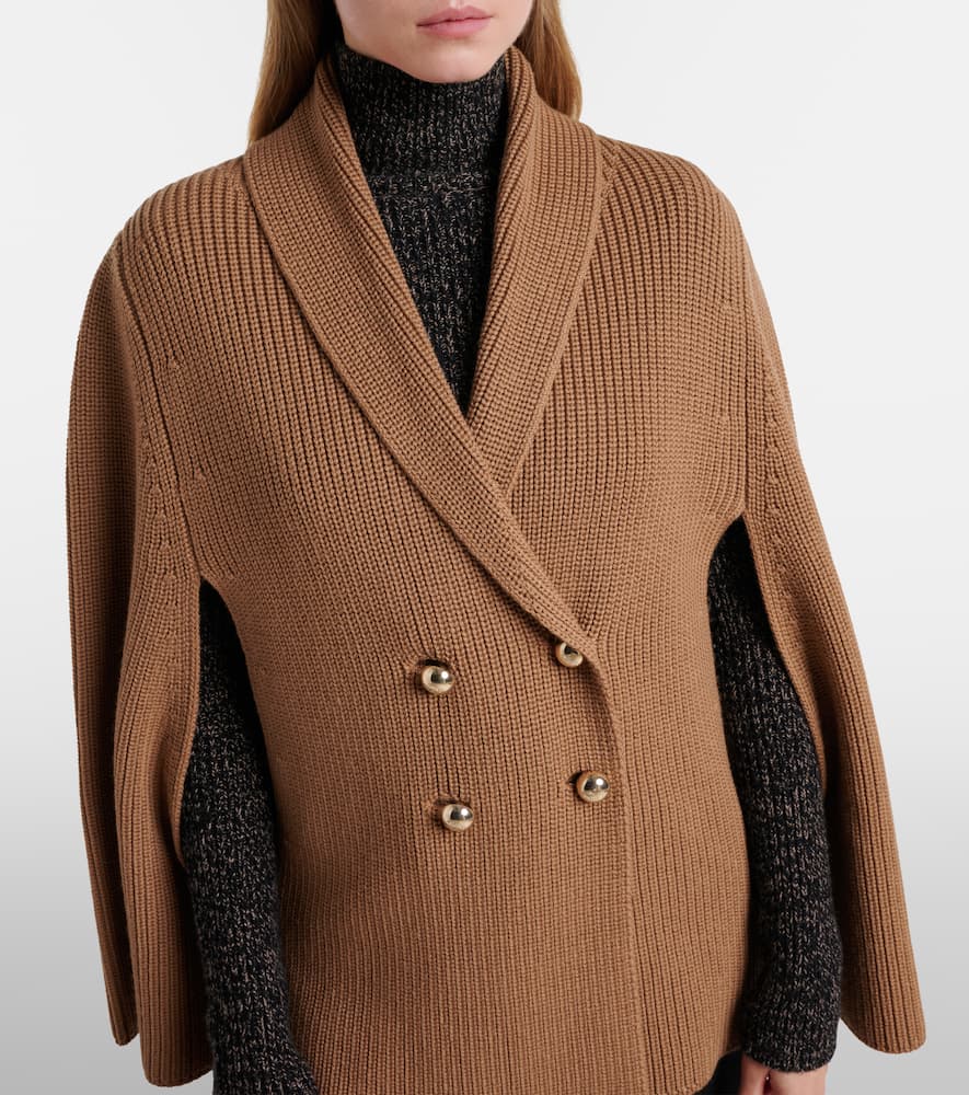 Max Mara Agenzia double-breasted virgin wool cape