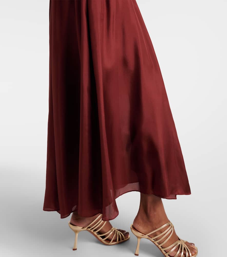 Zimmermann Wanderlust Cutout Silk-poplin Maxi Dress In Animal Print