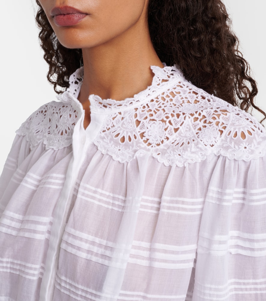 Polly Lace And Cotton Blouse