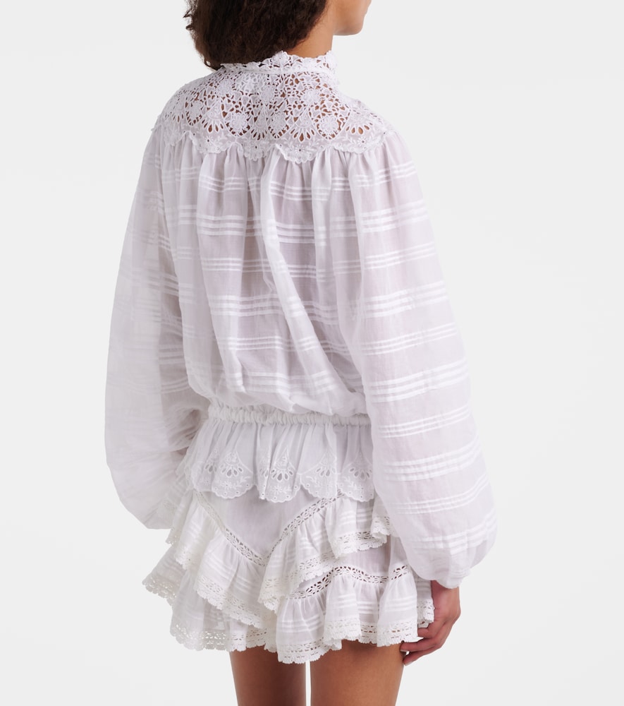  Marant Etoile Marant Etoile Bluse Polly Aus Baumwolle Mit Spitze 