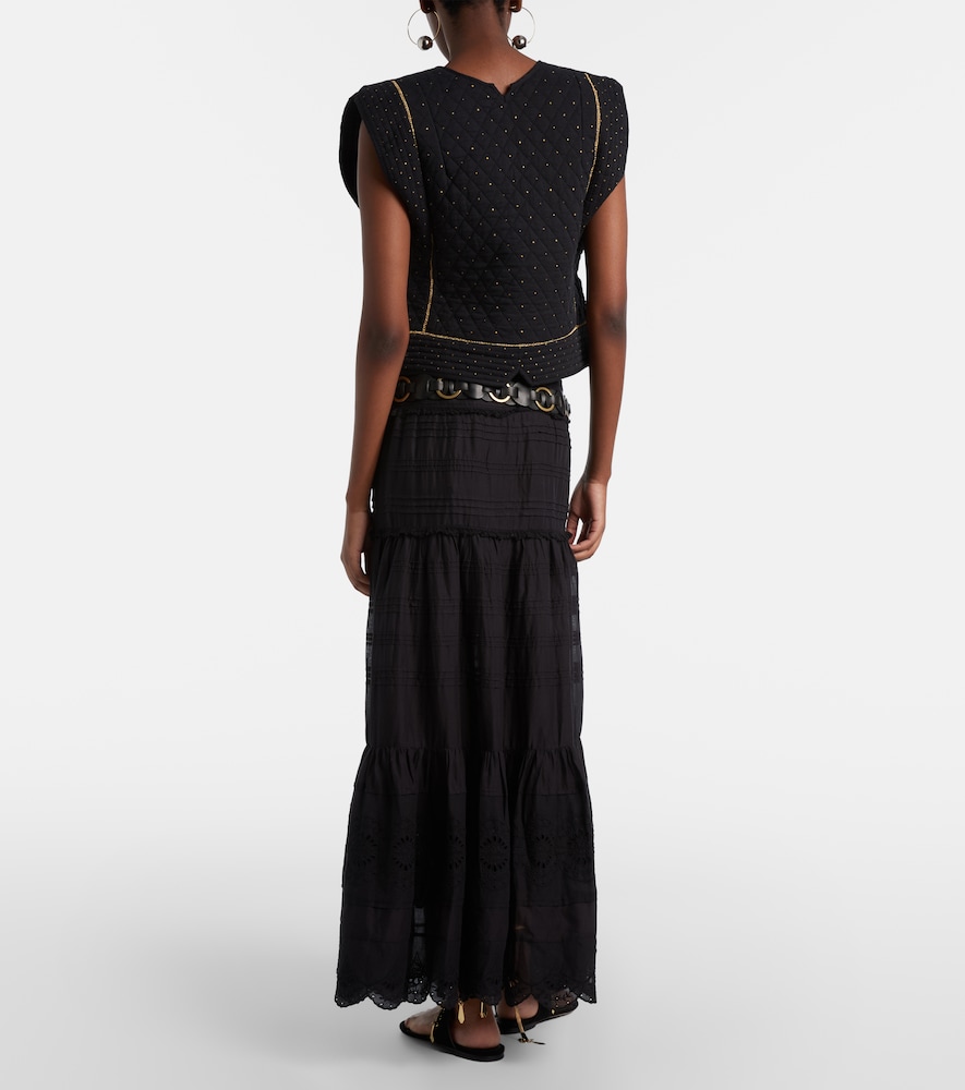 Paoline Lace-Trimmed Maxi