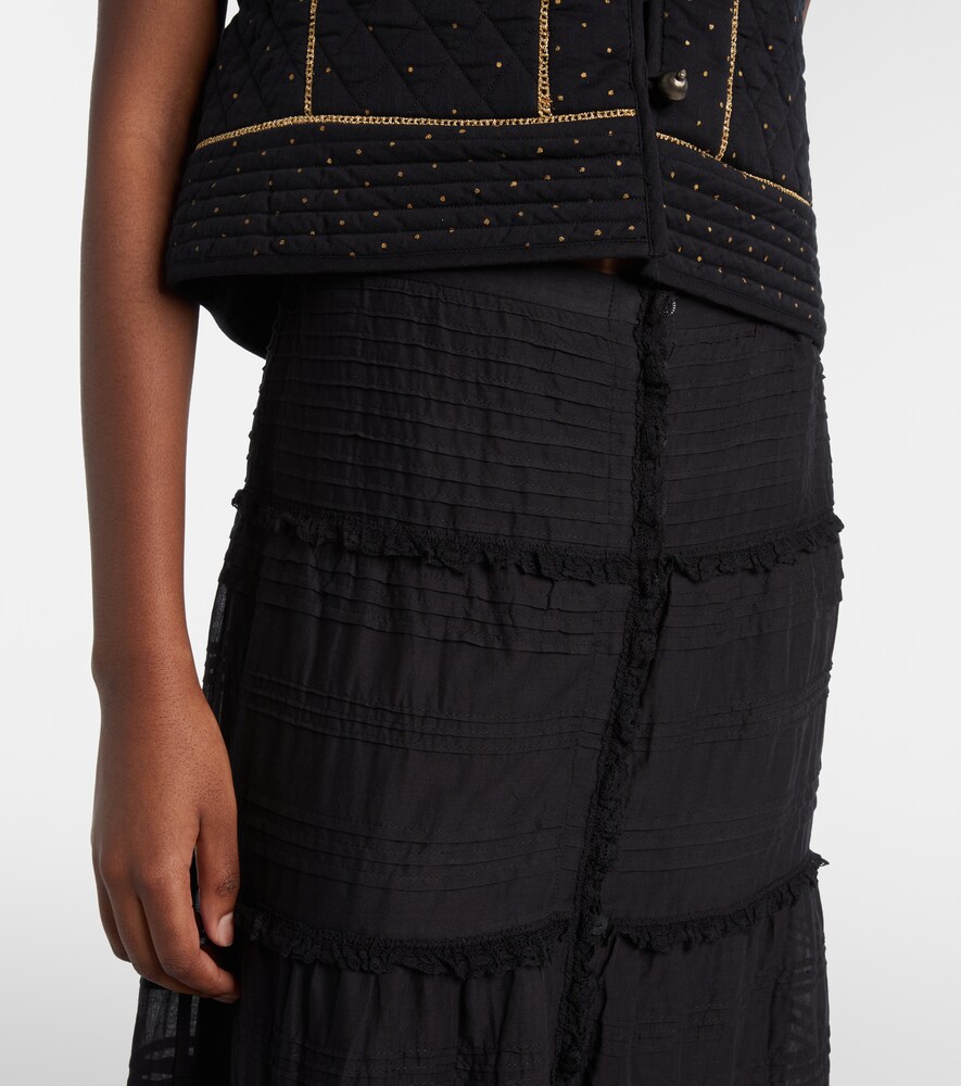 Paoline Lace-Trimmed Maxi