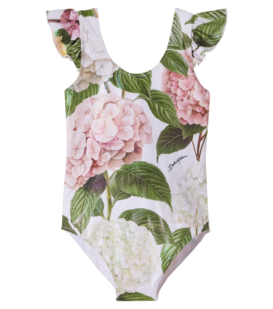 Dolce&Gabbana Kids Multicoloured Floral Ruffled Swimsuit Y Size 2 - Mytheresa