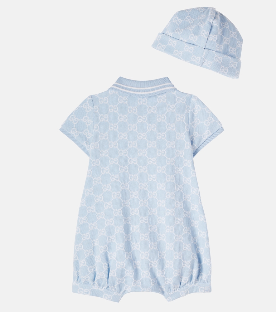  Gucci Kids Gucci Kids Baby Set Gg Aus Mütze Und Strampler 