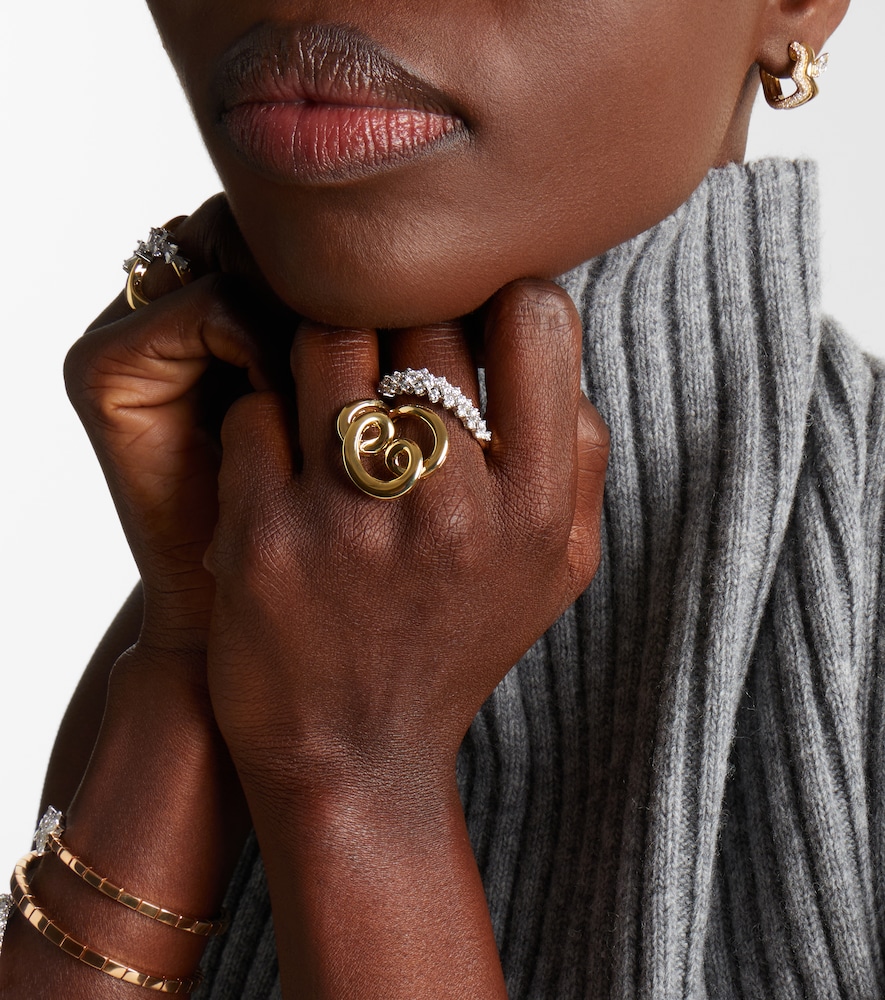  Yeprem Yeprem Ring Aus 18kt Gelbgold Mit Diamanten 