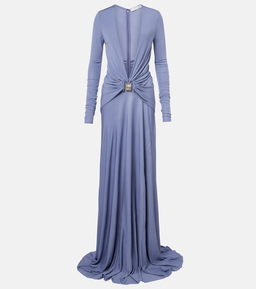 Christopher Esber Bezel Quartz embellished maxi dress
