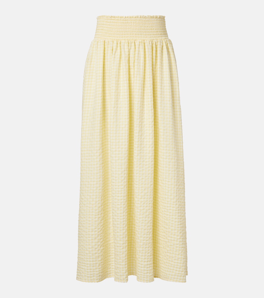 Montce Millie gingham cotton maxi skirt
