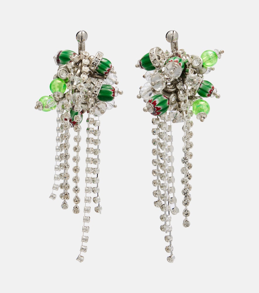Dries Van Noten Dries Van Noten Crystal-embellished drop earrings　ドリス ヴァン ノッテン クリスタル装飾 ドロップ イヤリング