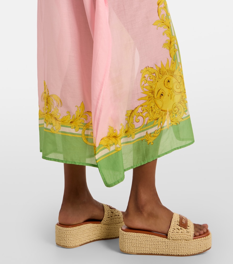  Versace Versace Kaftan Aus Baumwolle Und Seiden-voile 