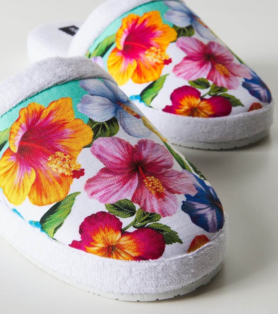  Dolce&gabbana Casa Dolce&gabbana Casa Chaussons En éponge à Motif Floral 