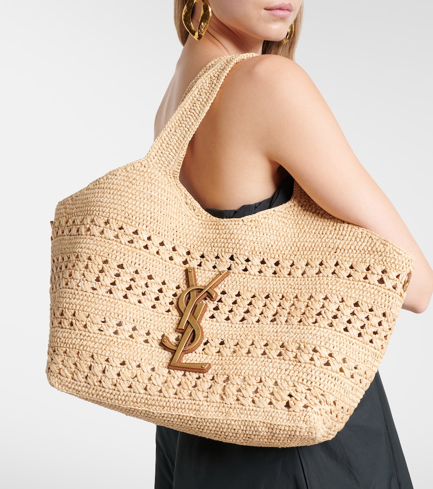 Saint Laurent Icare Medium raffia shopper
