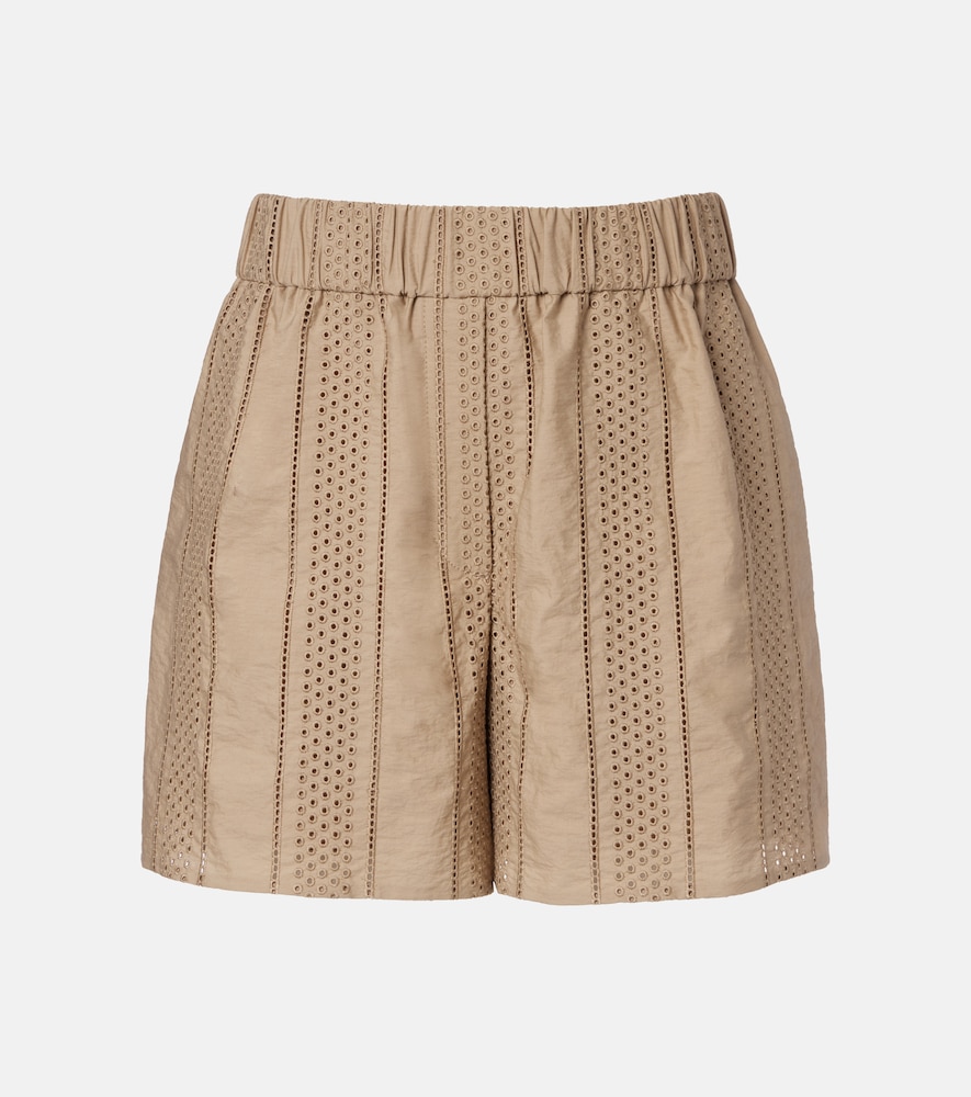 Shorts in misto cotone sangallo
