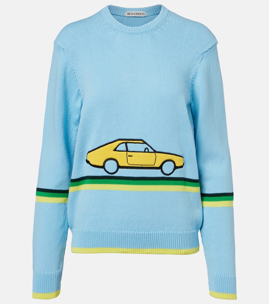 Bestickter Pullover aus Baumwolle