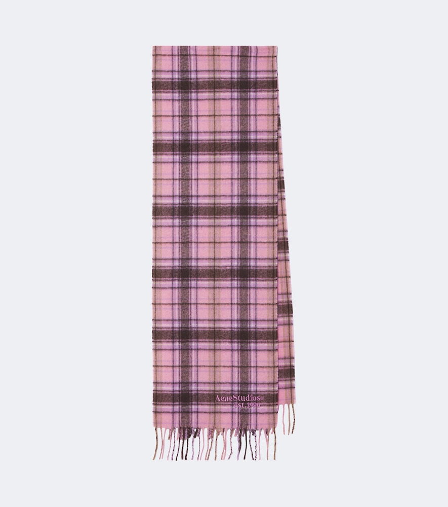 Sciarpa in cashmere e lana a quadri