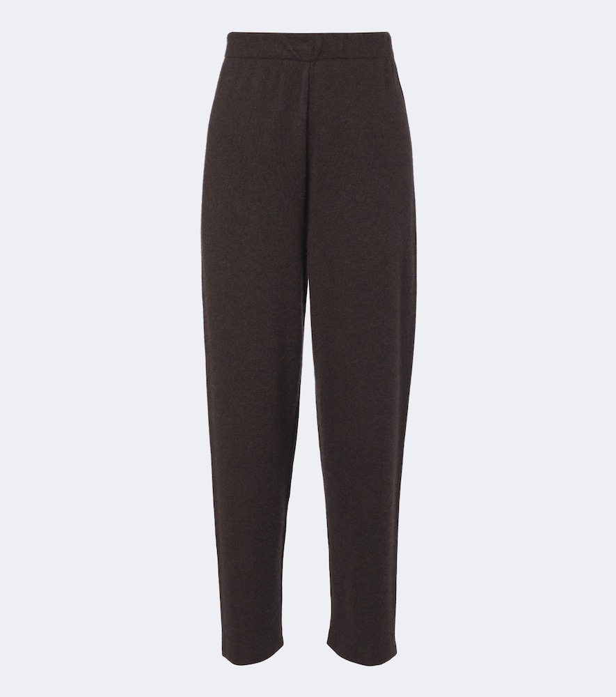 Pantaloni Parvi a gamba larga in cashmere