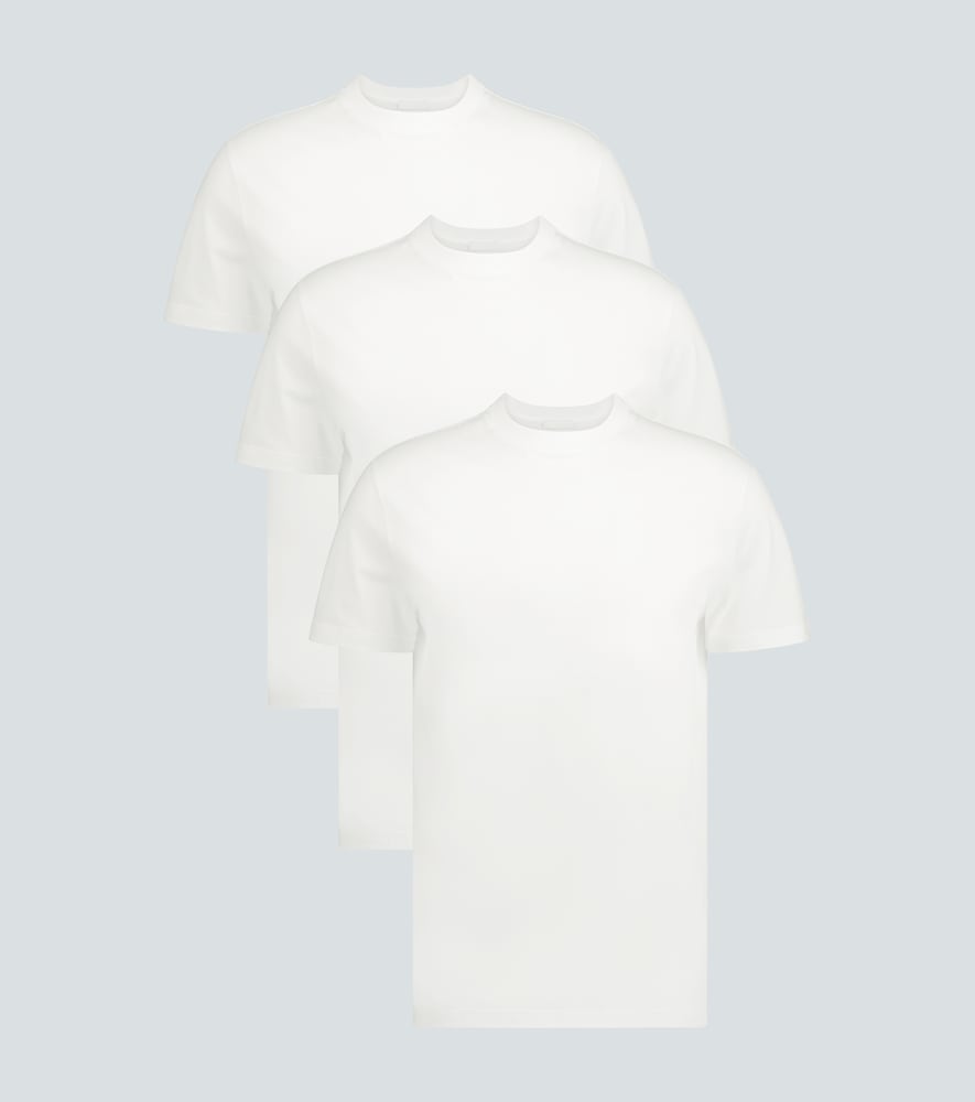 Prada Men's White Three Pack Cotton-Jersey T-Shirts UK Size 42 - Mytheresa