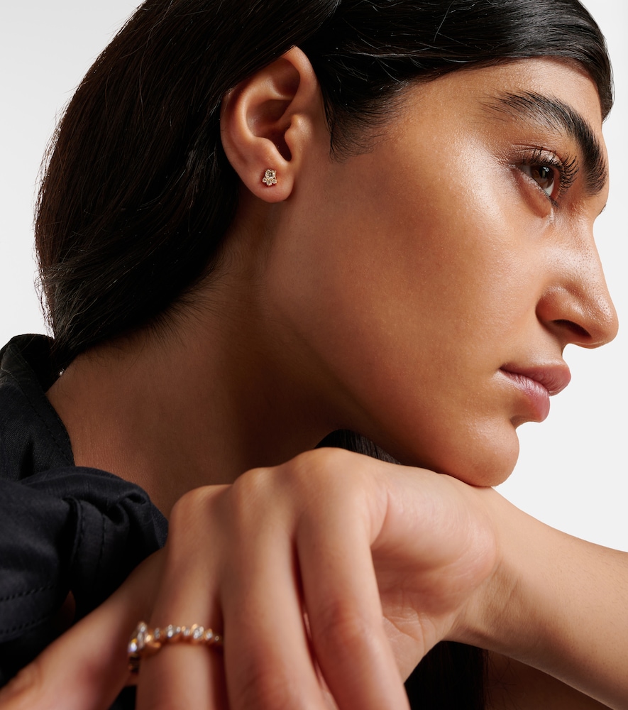 Sophie Bille Brahe River Trois 18kt gold single earrings with diamonds