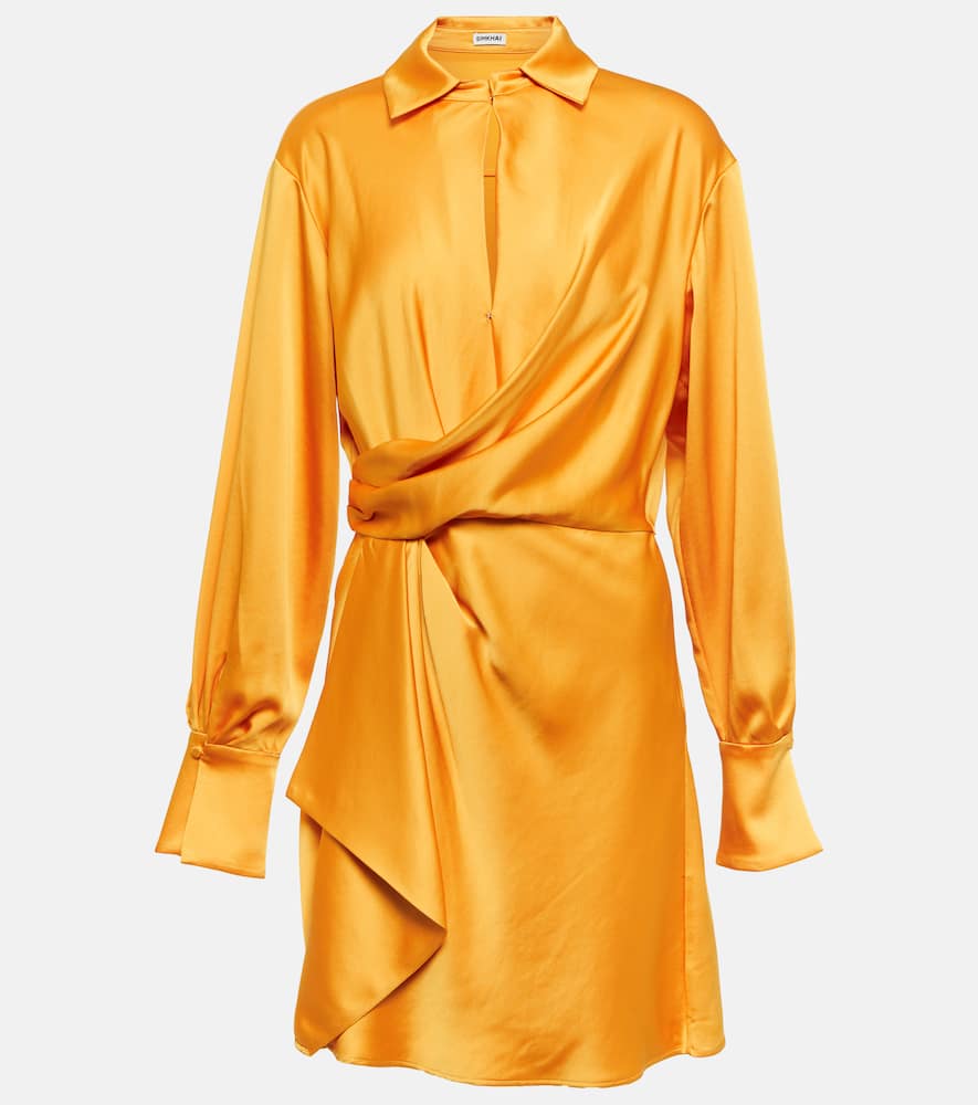 Simkhai Talit satin wrap minidress