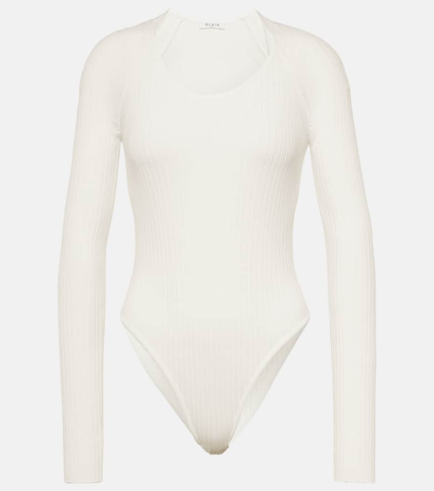 Alaïa Ribbed-knit bodysuit