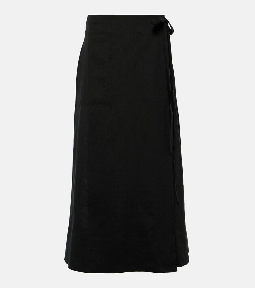 Asceno Amalfi linen maxi skirt