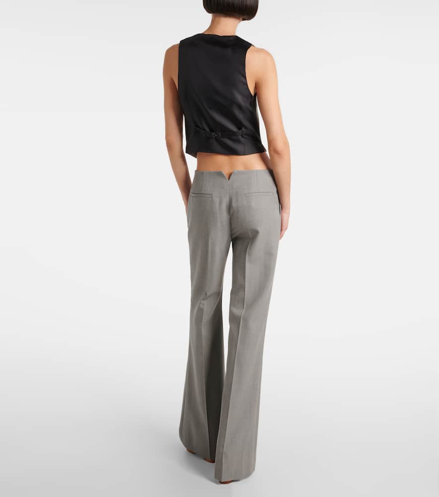 Chloé Woman Tailored Vest Grey Size 10 Virgin Wool In Grey