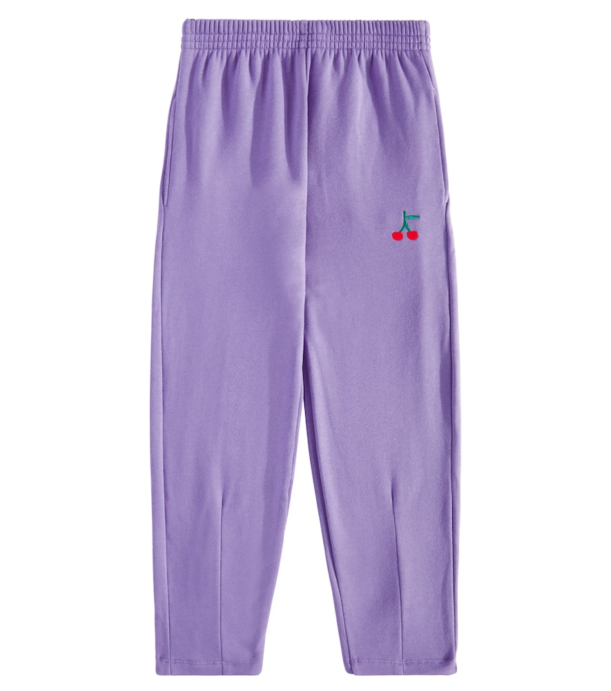 Bobo Choses Bobo Cherry Cotton Sweatpants In Purple
