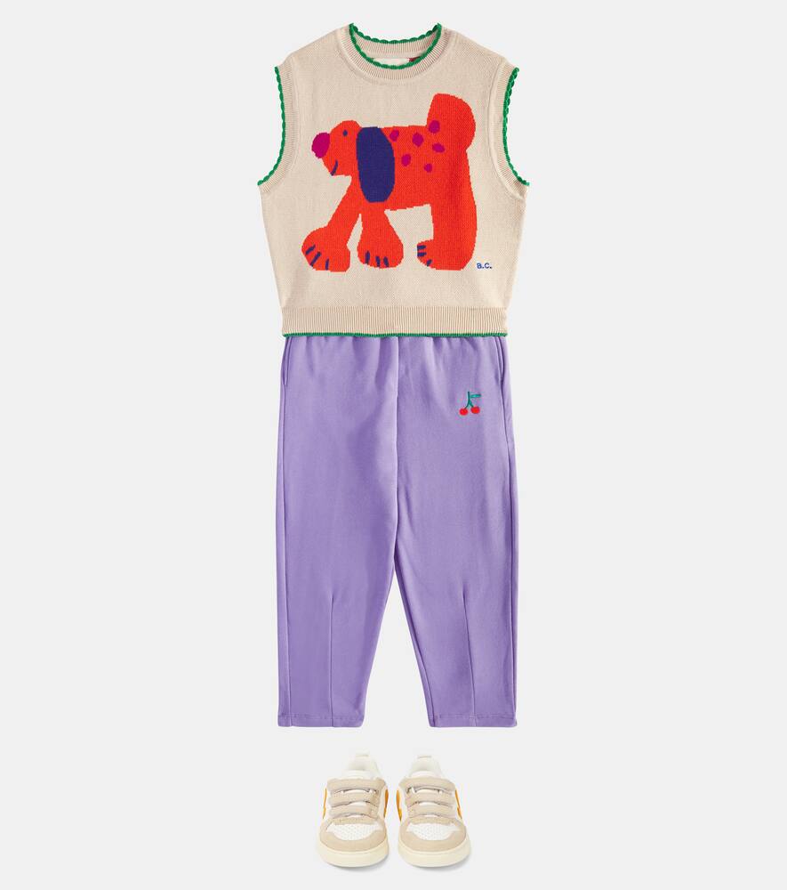 Bobo Choses Bobo Cherry Cotton Sweatpants In Purple