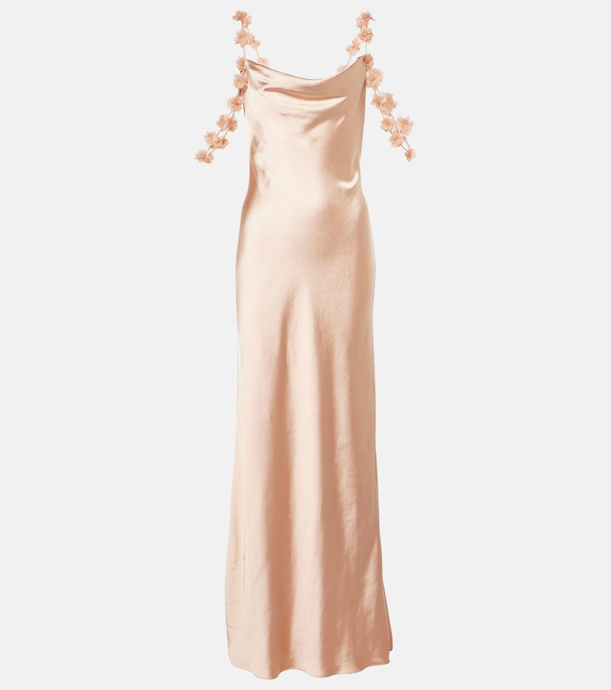 slim fit dress slacks Gold Lurex Knit Maxi Dress – Club21.com main image 1