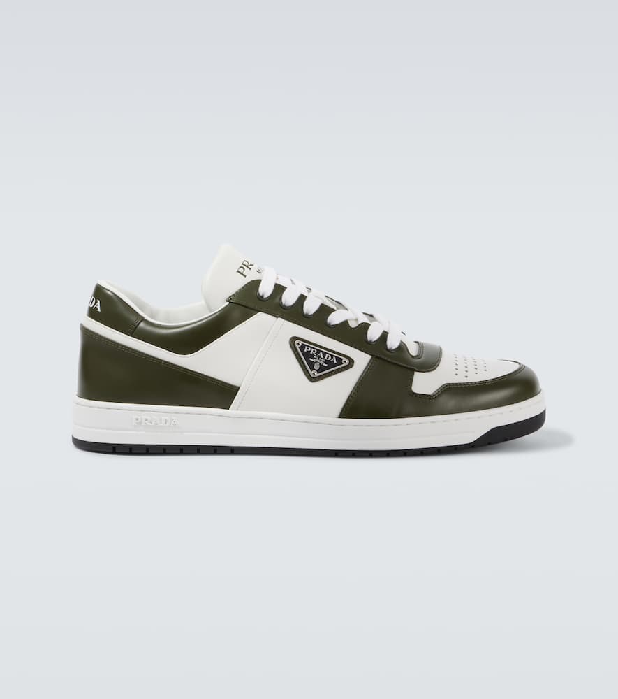 Prada Leather Sneakers Downtown Two-tone In White