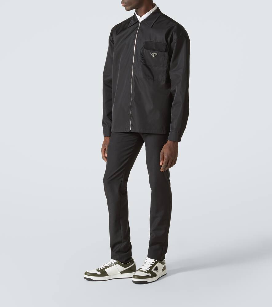 Prada Leather Sneakers Downtown Two-tone In White