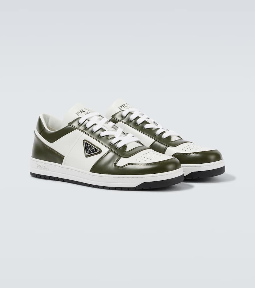 Prada Leather Sneakers Downtown Two-tone In White
