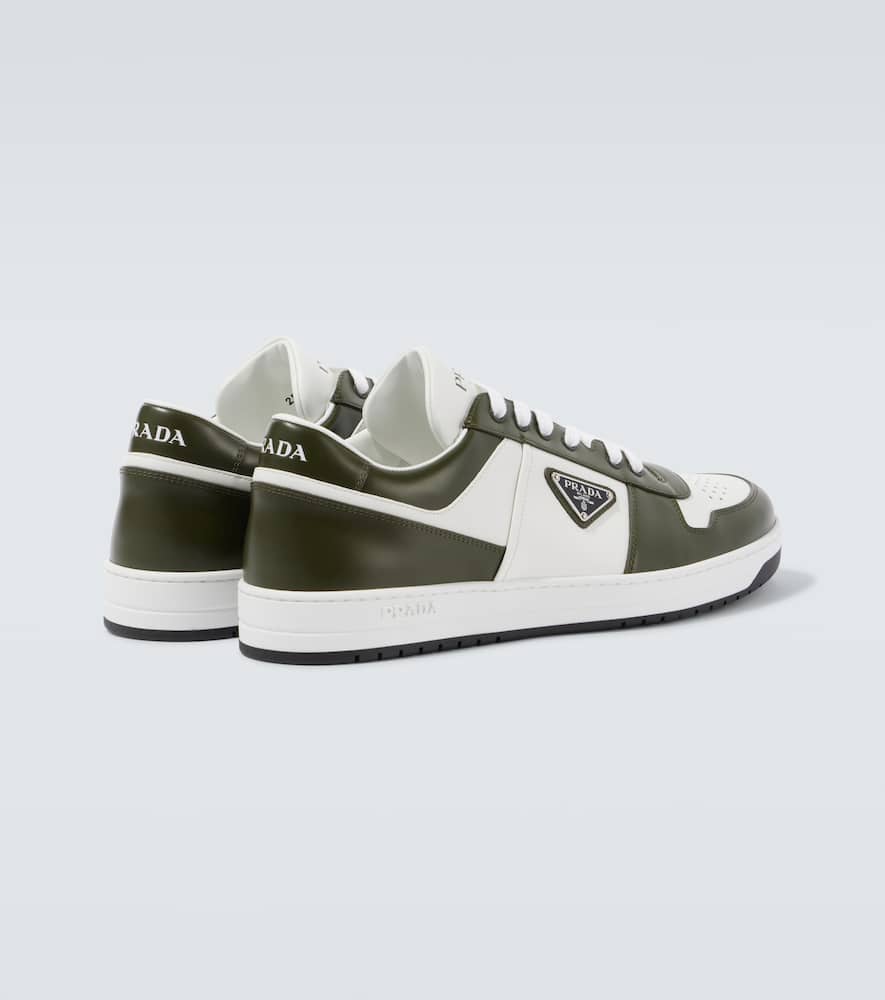Prada Leather Sneakers Downtown Two-tone In White